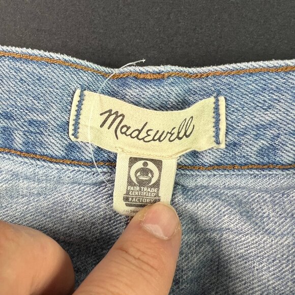 Madewell Jeans Women's 33x31* Super Wide Leg High Rise Light Blue Denim Tag 30 - Picture 6 of 16